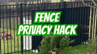 Easy Inexpensive Way To Add Privacy To Aluminum Fences
