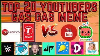 top 20 most subscribed youtubers gas gas gas meme #gasgasmeme #youtubechannels