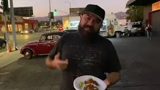 El Matador Taco Truck Taco Review - Hollywood BONUS Crazy Woman Crashes Cars