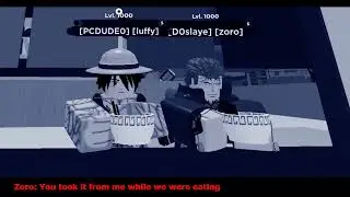 Luffy vs Zoro But its Shindo- life 