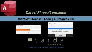 Microsoft Access - Adding a Progress Bar