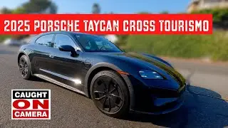 Two versions of 2025 Porsche Taycan Turbo Cross Tourismo US spec spotted during testing