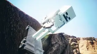 Lego Minecraft Ragdolls Falls Off Cliff - Brick Rigs