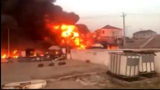 BREAKING NEWS: Properties Destroyed As Fuel-Laden Tanker Catches Fire In Apata, Ibadan