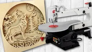 Making of scroll saw project - shadow box wolf