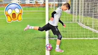 IMPOSSIBLE FOOTBALL TRICKSHOT WITH BACKHEEL 