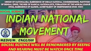 INDIAN NATIONAL MOVEMENT // EMERGENCE OF GANDHI // class 10th nios social science chapter 8 English