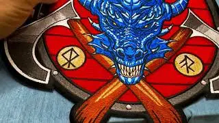 Viking Dragon and Axes Patch (PL7859)