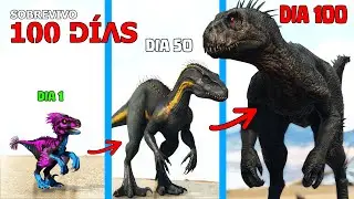 SOBREVIVÍ 100 DÍAS como SCORPIUS REX en ARK HARDCORE y evoluciono en el Dinosaurio Híbrido Monstruo!