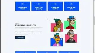 Aenft - NFT Minting or Collection Landing Page Figma Template token landing minting