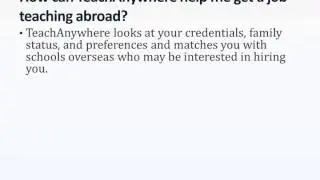 Minimum Requirements to teach internationally with TeachAnywhere