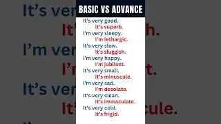 Basic Vs Advance English - 14 #howtofluentinenglisheasily #englishspeaking #englishspeakingpractice