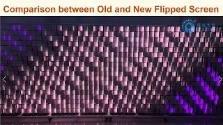 Comparison between old version and latest version led flipped screen with build in controller