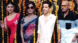 Mouni Roy, Tusshar Kapoor And Others Arrive At Ekta Kapoor's House To Seek Bappa's Blessings