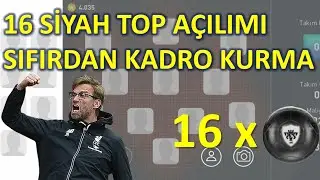 16 SİYAH TOP AÇILIMI İLE SIFIRDAN KADRO KURMA (Pes 2021 Mobile) Efootball Konami