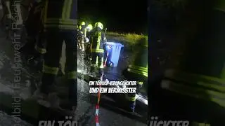 Feuerwehrmänner verunglückt 🚒 #feuerwehr #hochwasser #bayern