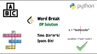 Word Break | Python DP Solution