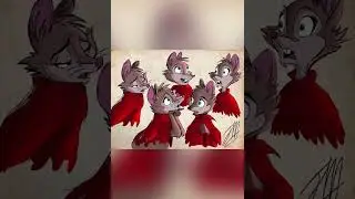 Mrs brisby tribute in a red dress and alone