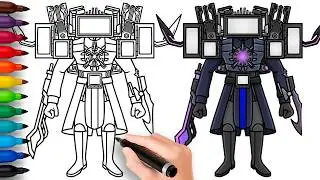 COMO DIBUJAR a NEW UPGRADED TITAN TV MAN 2.0 | Skibidi Toilet Multiverse - fácil y rápido dibujo