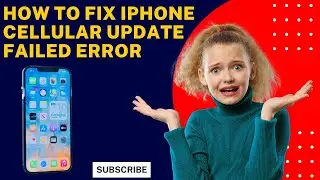 How To FIX iPhone Cellular Update Failed Error | Muhammad Asif Khan 2.0