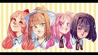 | Girls from literature club | Doki Doki Literature Club | Speedpaint