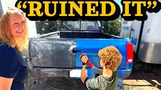 We Wet Sanded a $50 Rustoleum Paint Job on Son's OBS Chevy Truck… Everyone Says It’ll Look TERRIBLE
