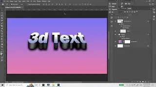 3D Text in Photoshop / 3D टेक्स्ट फोटोशॉप मध्ये सोप्या पद्धतीने बनवा / 3D text Tutorial