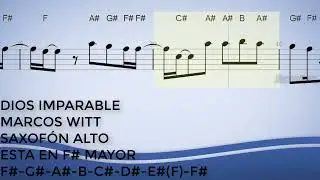 Dios Imparable, Marcos Witt, Saxofón Alto, Partitura, Cifrado, Notas, Tutorial