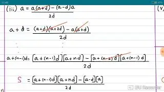Deriving arithmetic progression formula
