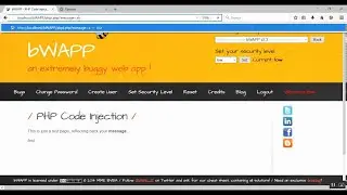 BWAPP ile  Php Code İnjection && Php Code Injection with BWAPP