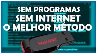 PENDRIVE BOOTAVEL SEM PROGRAMAS/VIA CMD (O MELHOR) - TECNOLOGIA SINCERA