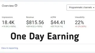 $815 earning in one day proof. Adsense earning proof