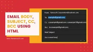 Auto Complete Email Subject, Body, CC & BCC Using HTML | Nanosoft