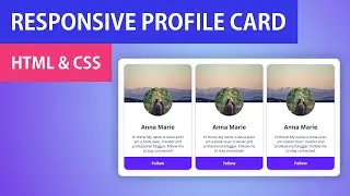 Responsive Profile Card | Figma to HTML & CSS