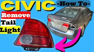 Honda Civic How to Remove Rear Tail Light 2006 2007 2008 2009 2010 2011 Taillight Removal