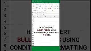 ✅ 100% Useful trick to insert Bullet Points in Excel #shorts #short