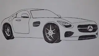 How to draw a Mercedes amg GT car I How to draw a Mercedes car