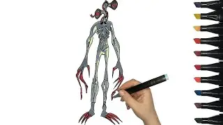 The Best Method how to draw SIREN HEAD easy step by step