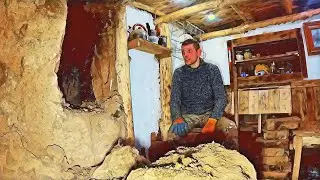 Землянка бункер. Развалил печку #34