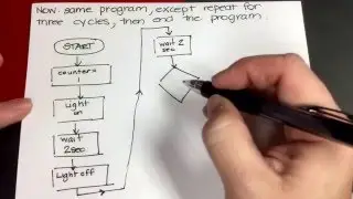 Programming Basics: Creating an algorithm/flowchart and then adding a counter.