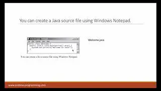 Creating,compiling and executing a Java program