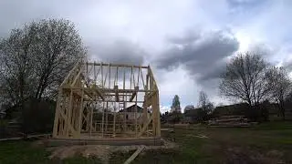 Каркас мастерской в деревне