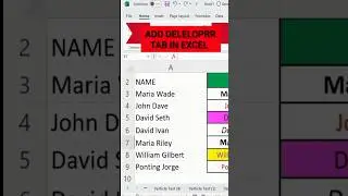 how to add developer tab to ribbon in excel  #excel #developertab #teachingjunction #add #viralshort