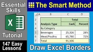 4-11: Apply or Draw Borders around Excel cells