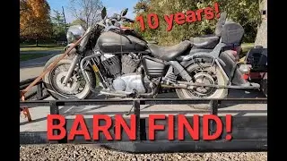 2000 honda vtx 1100  BARN FIND!!  WILL IT START Part 1