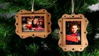 DIY Wood Photo Christmas Ornaments by Neil Enterprises