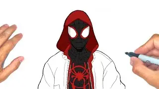 How To Draw Cute Spiderman Mile Morales Hoodie Suit || Step By Step Marvel