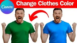 How To Change Clothes ( T-Shirt ) Color In Canva | Canva tutorial