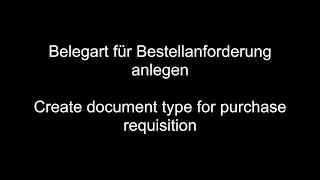 SAP MM - Create document type for PR