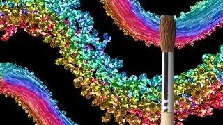 Using the FREE Rainbow Glittter Brushes
